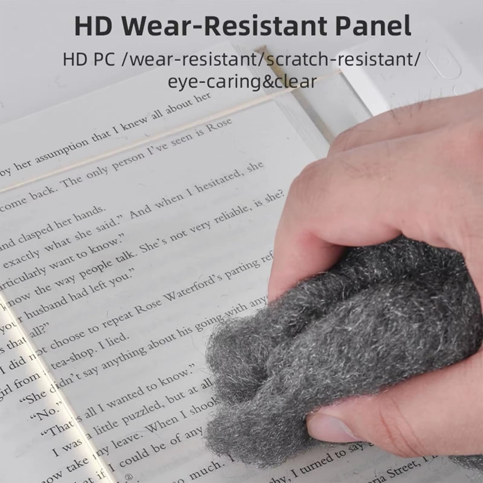 Smart Led Reading Light, Book Lights at Night, Rechargeable Clear Flat Reading Lights with 3 Colors & Timer, Eye-Friendly Glow